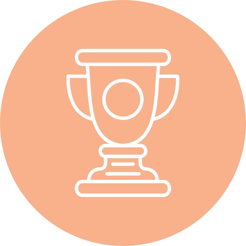 Trophy Cup Outline Graphic Design vector