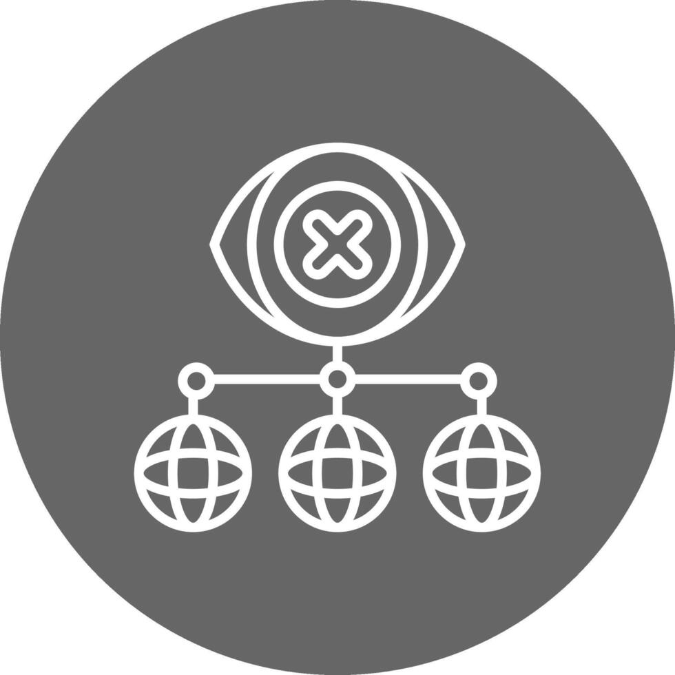 Virtual Private Network Simple Line Sketch vector