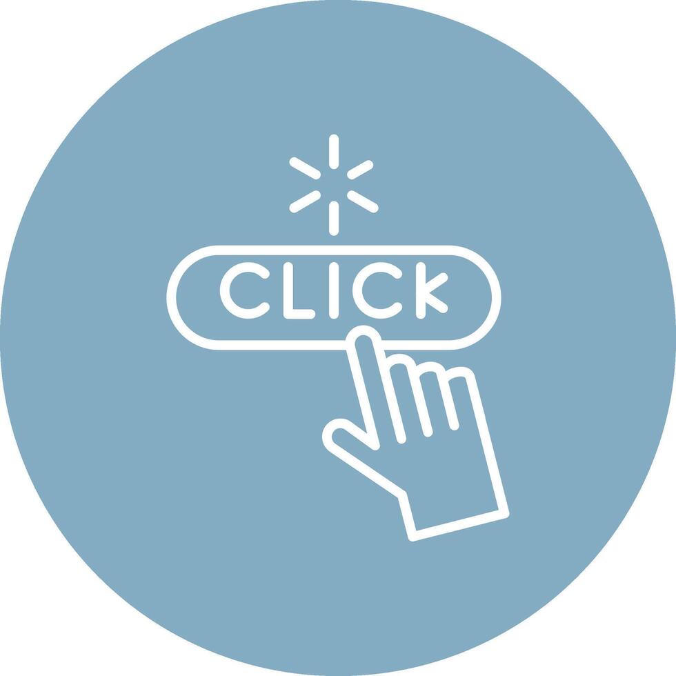 Click Flat Styled Symbol vector