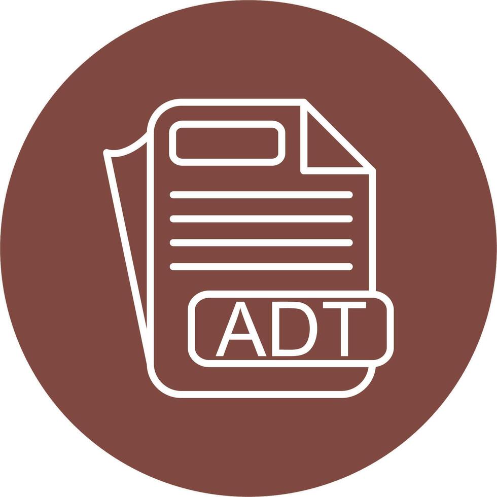 ADT File Format Outline Graphic Design vector