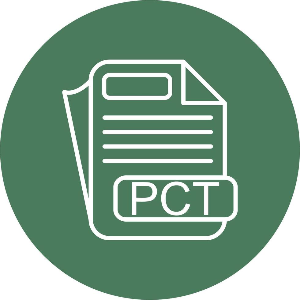 PCT File Format Sleek Graphic Mark vector