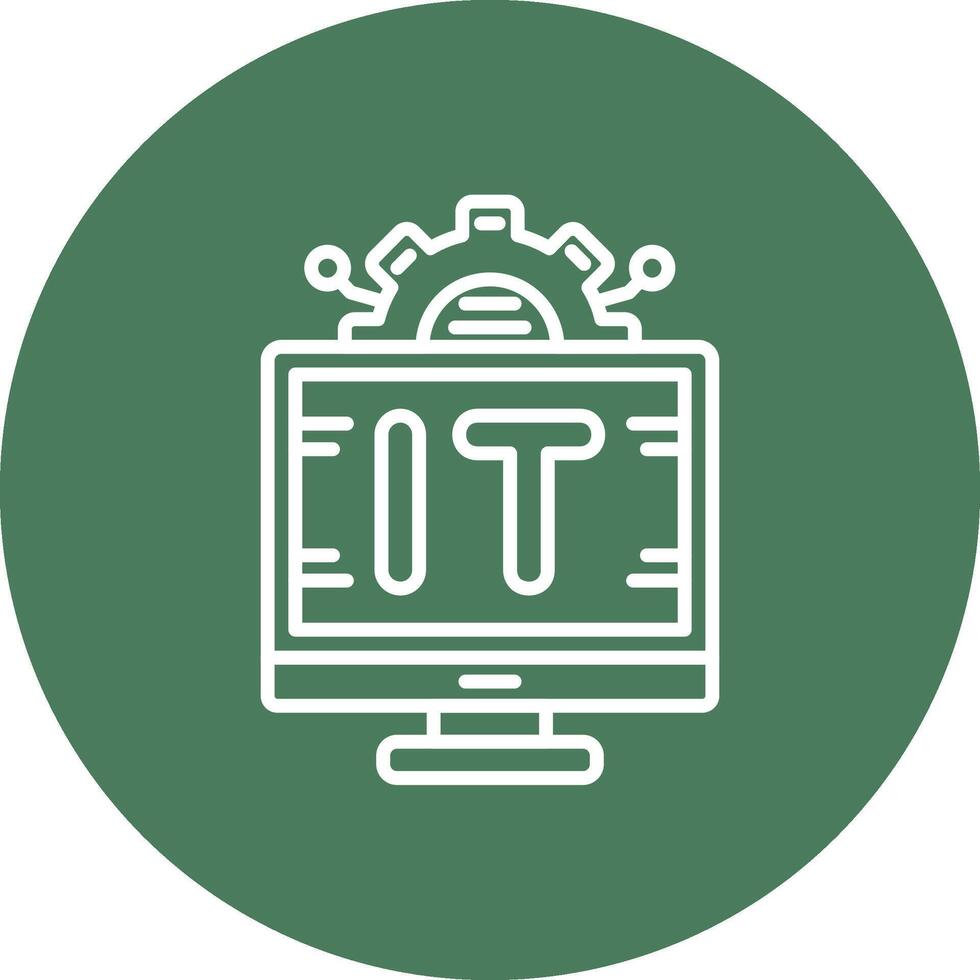 Information Technology Minimal Touch Graphic vector