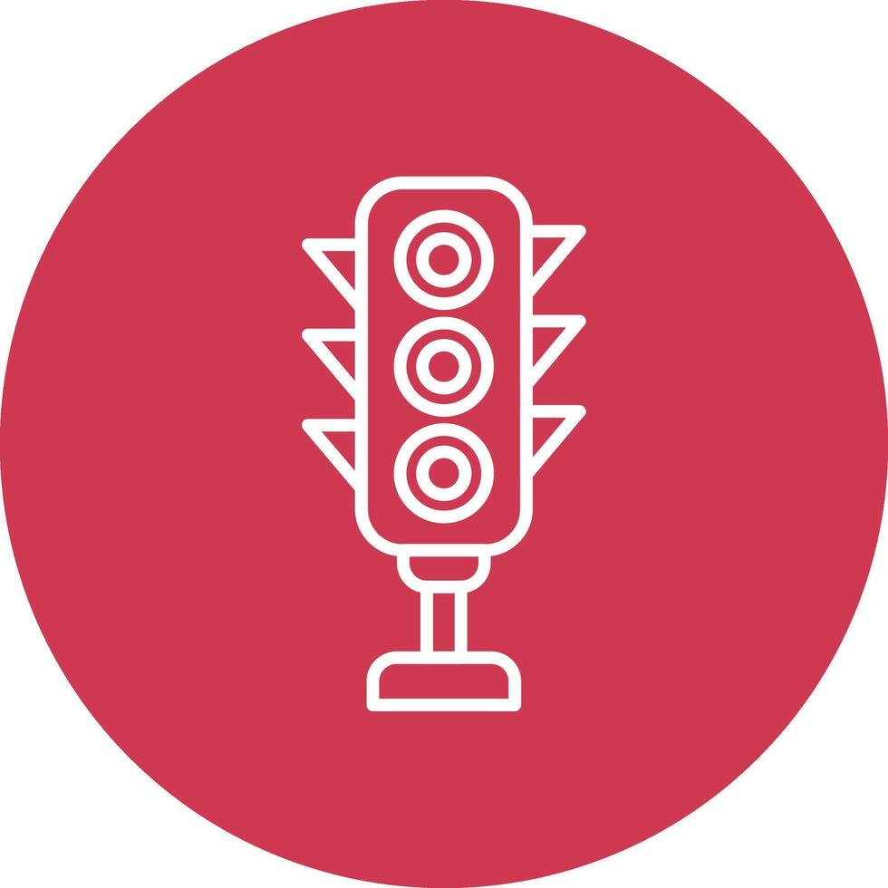 Traffic Light Monochrome UI Visual vector