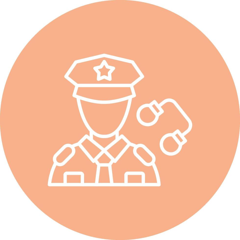 Policeman Digital Concept Icon vector