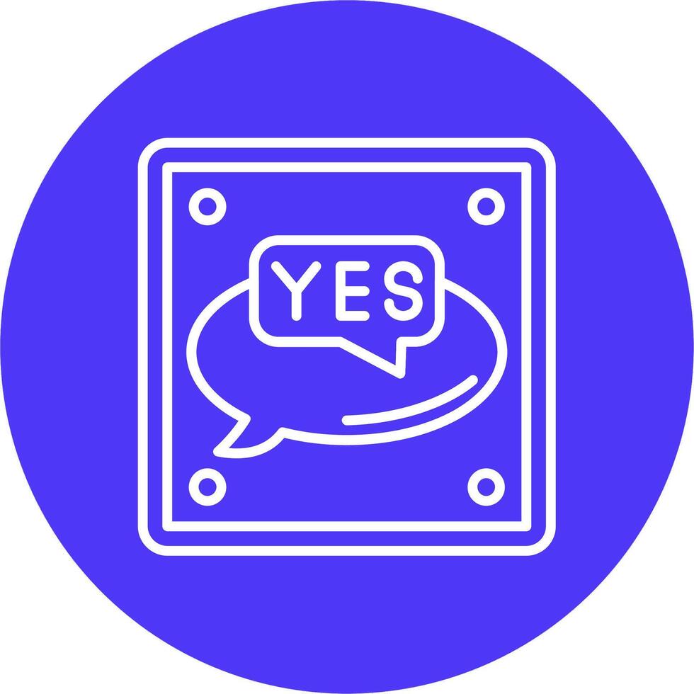 Yes Interactive Icon Badge vector