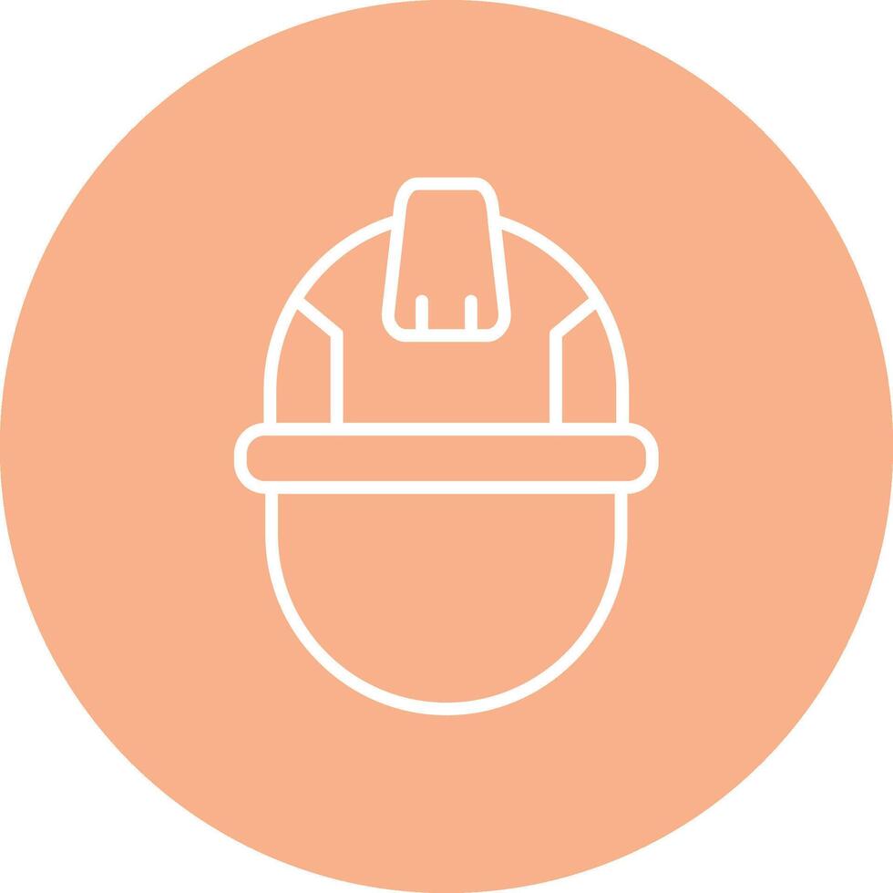 Helmet Playful Line Icon vector