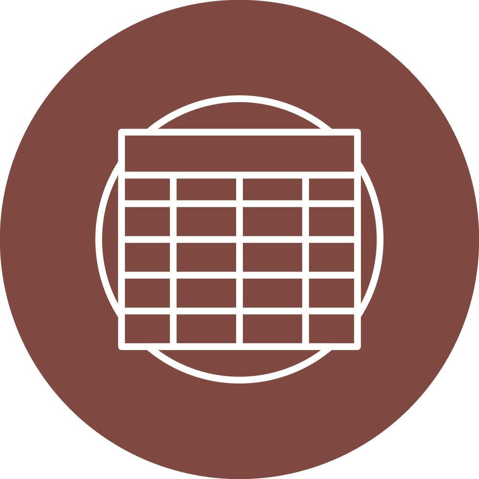 Table Clean Grid Icon vector