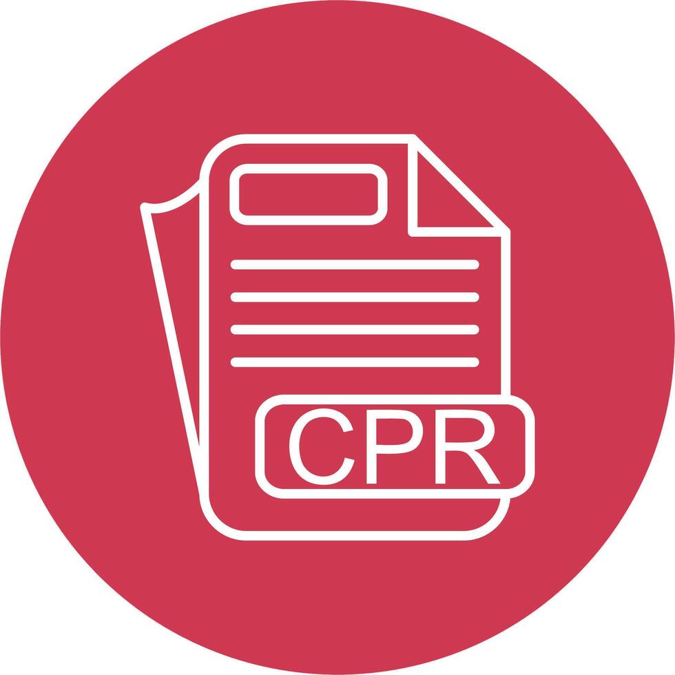 CPR File Format Minimalist Graphic vector