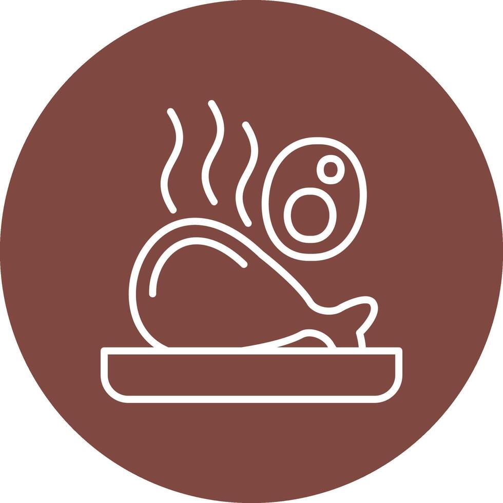 Ham Leg Monochrome UI Visual vector
