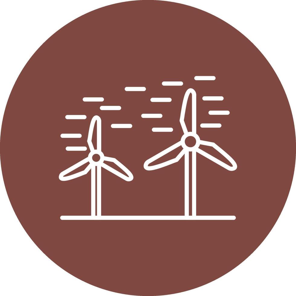 Wind Energy Bright Flat Element vector