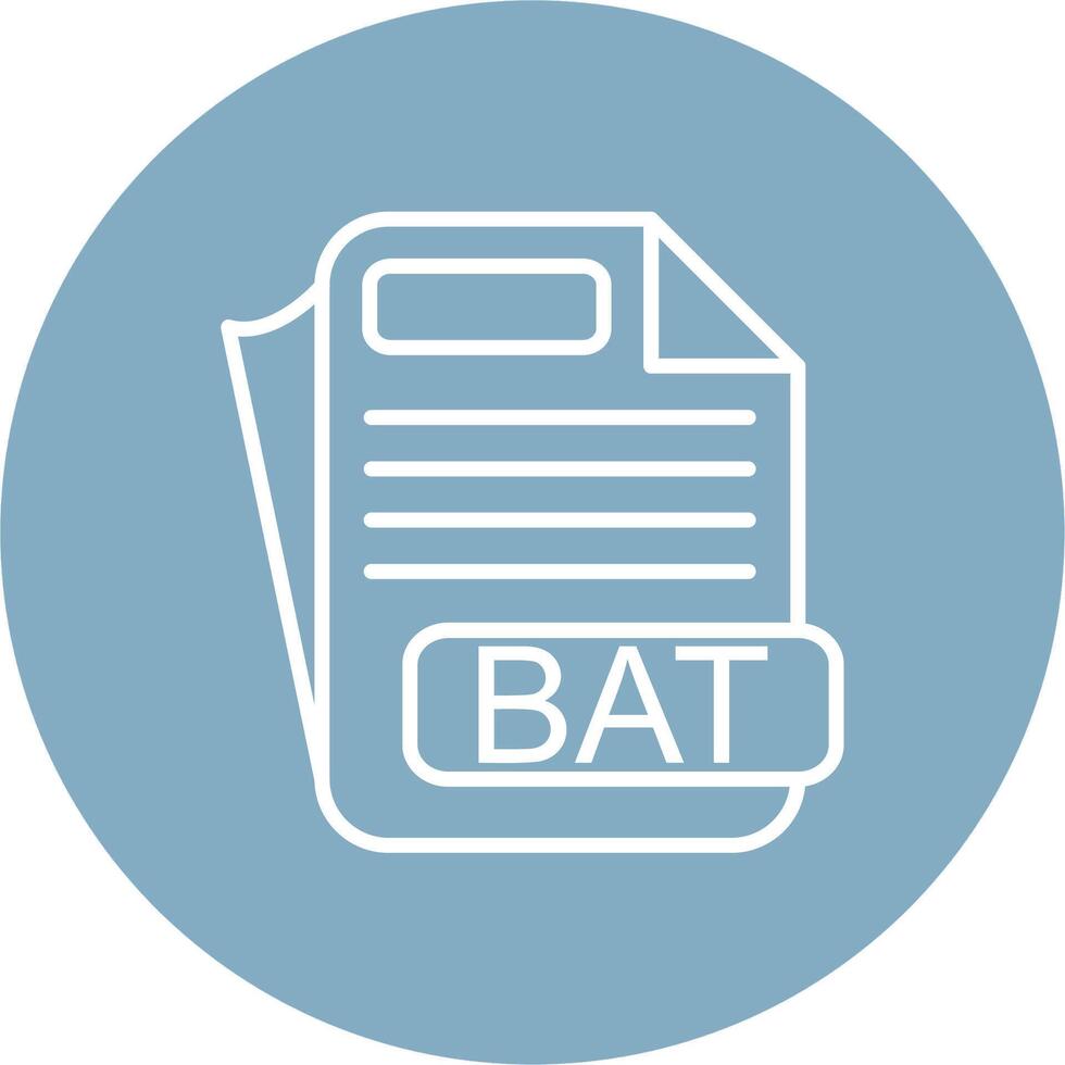 BAT File Format Simple UI Visual vector