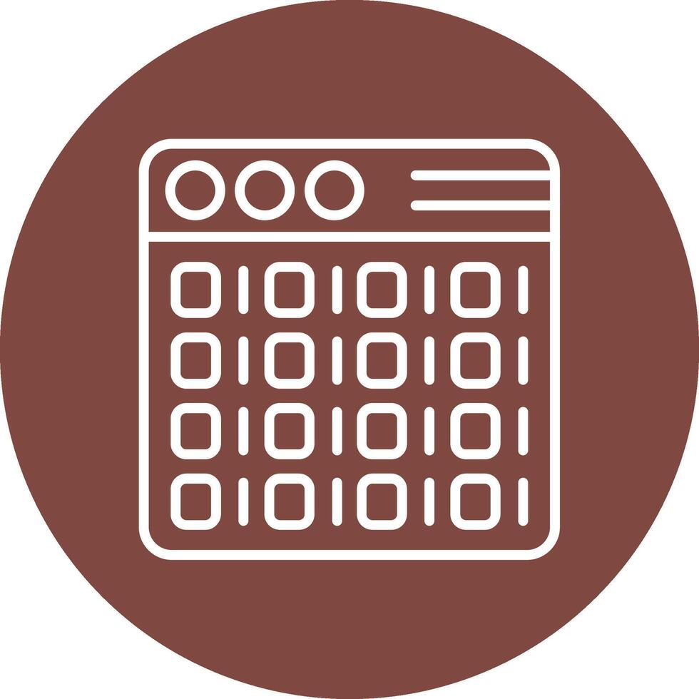 Binary Code Solid Fill Design vector