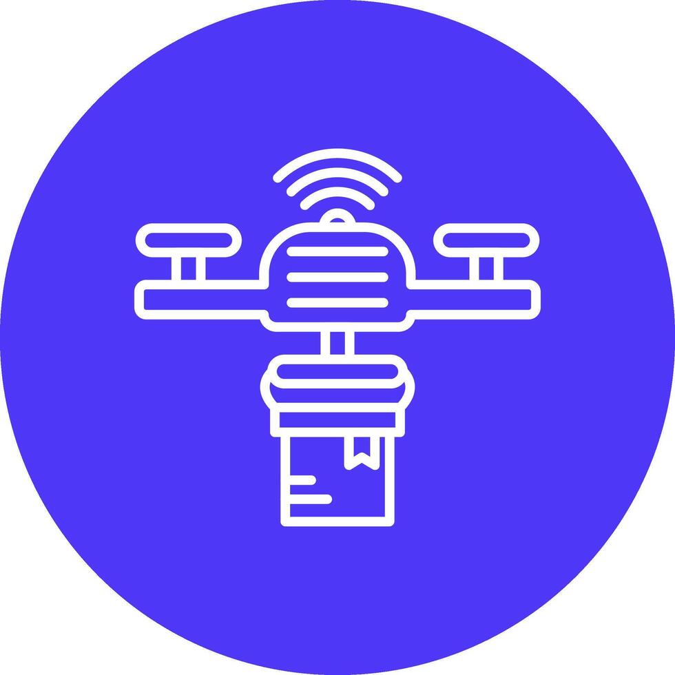 Drone Delivery Interactive UI Graphic vector