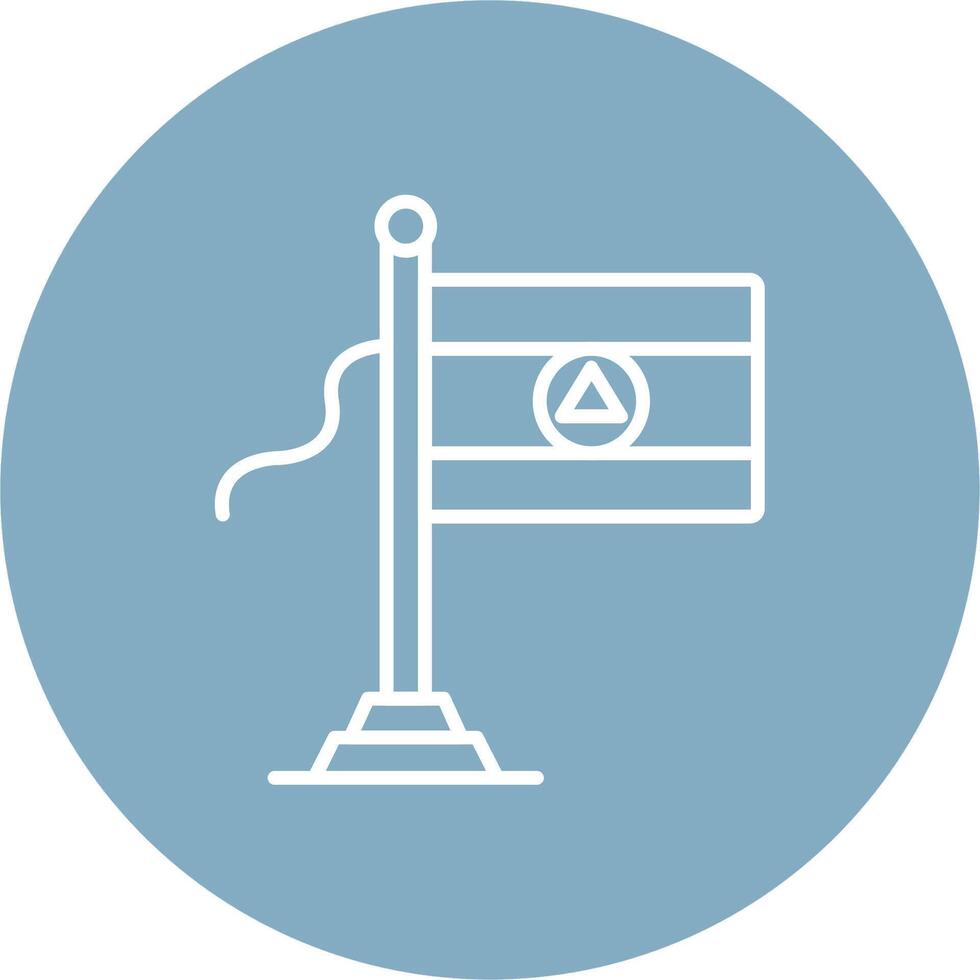 Nicaragua Flag Mobile Ready Icon vector