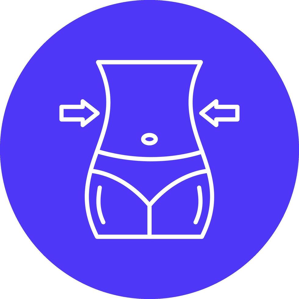 Waist Flat Line Drawing vector