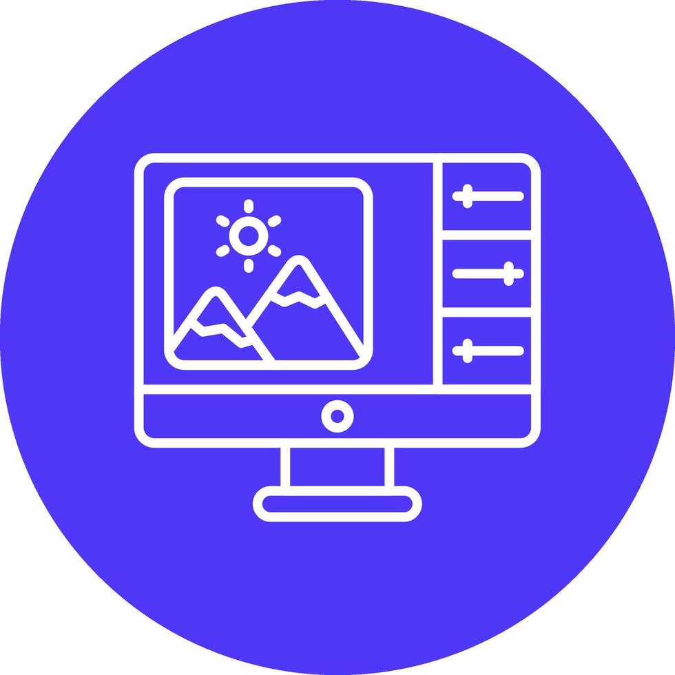 Photo Editing Lined Visual Concept vector