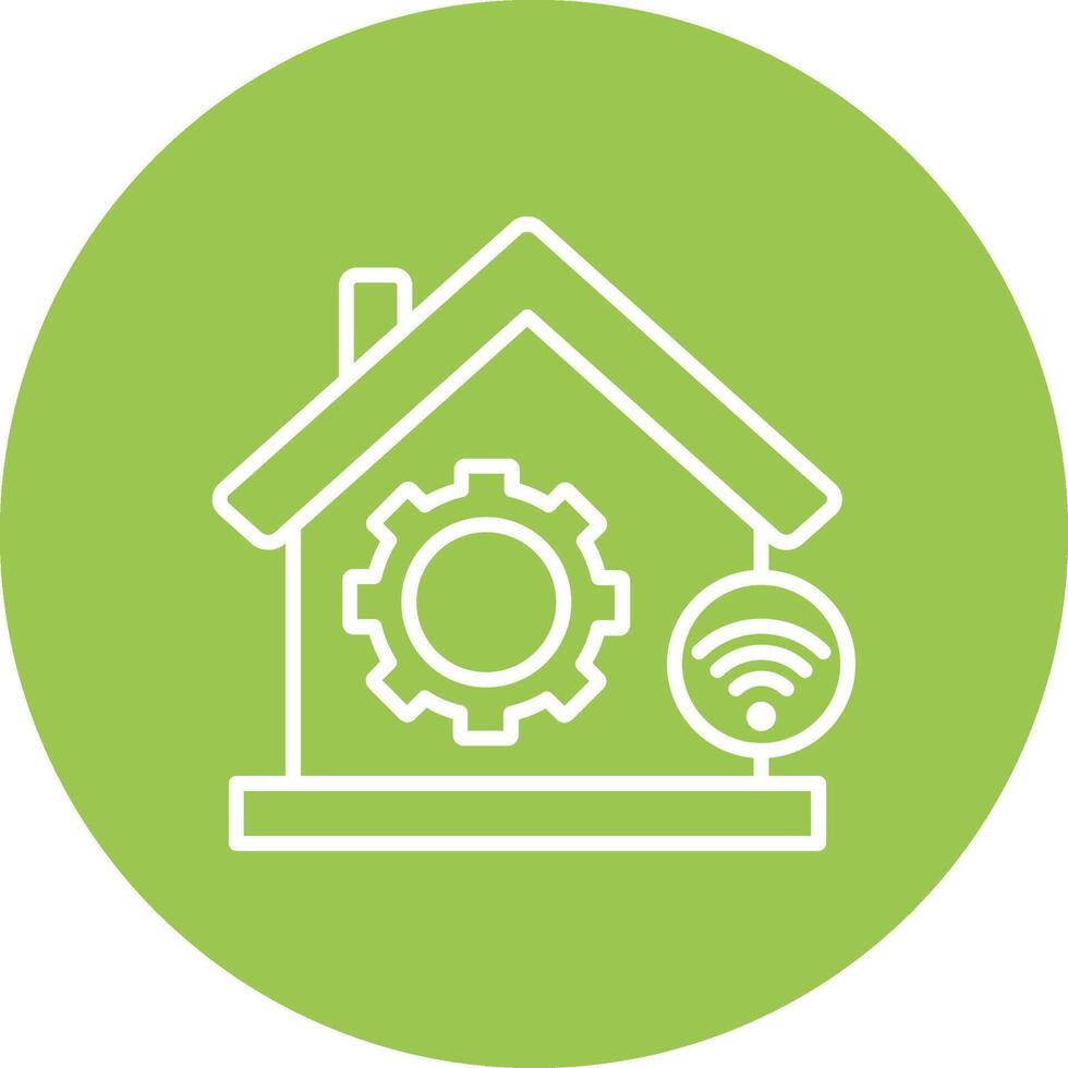 Home Automation Clean Grid Icon vector