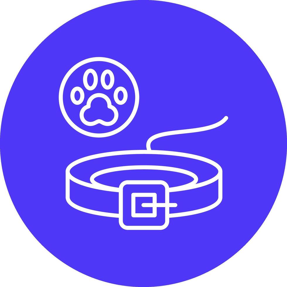 Dog Leash Pastel Theme Icon vector