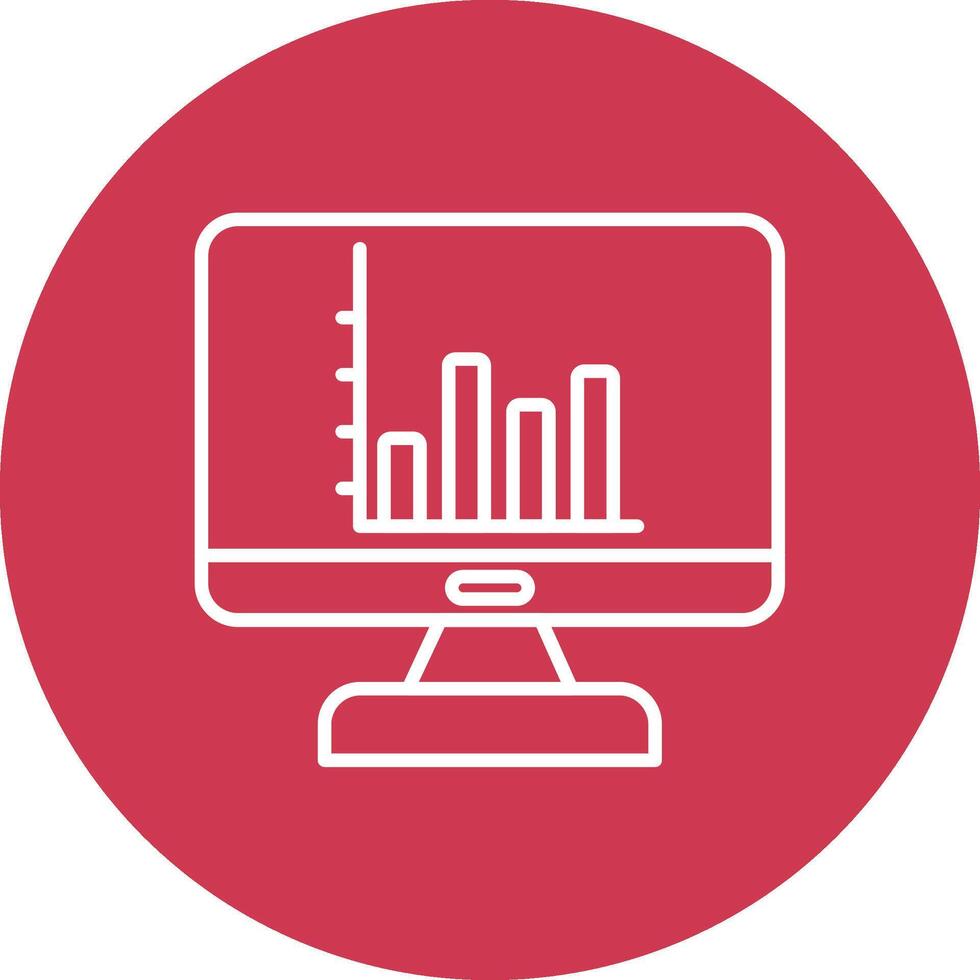 Bar Chart Handcrafted Digital Icon vector