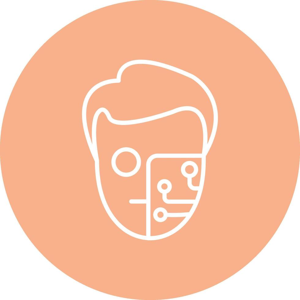 Cyborg Lined UI Illustration vector