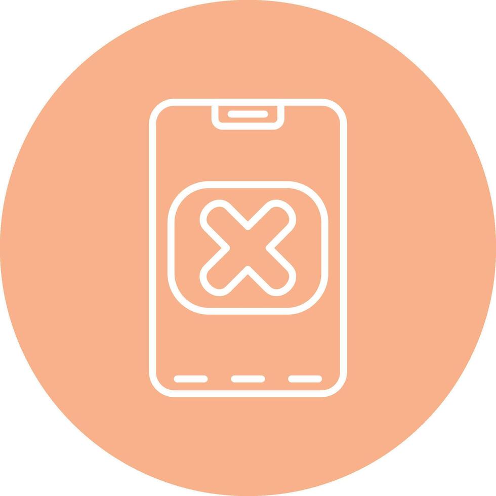 Smartphone Flat Line Drawing vector