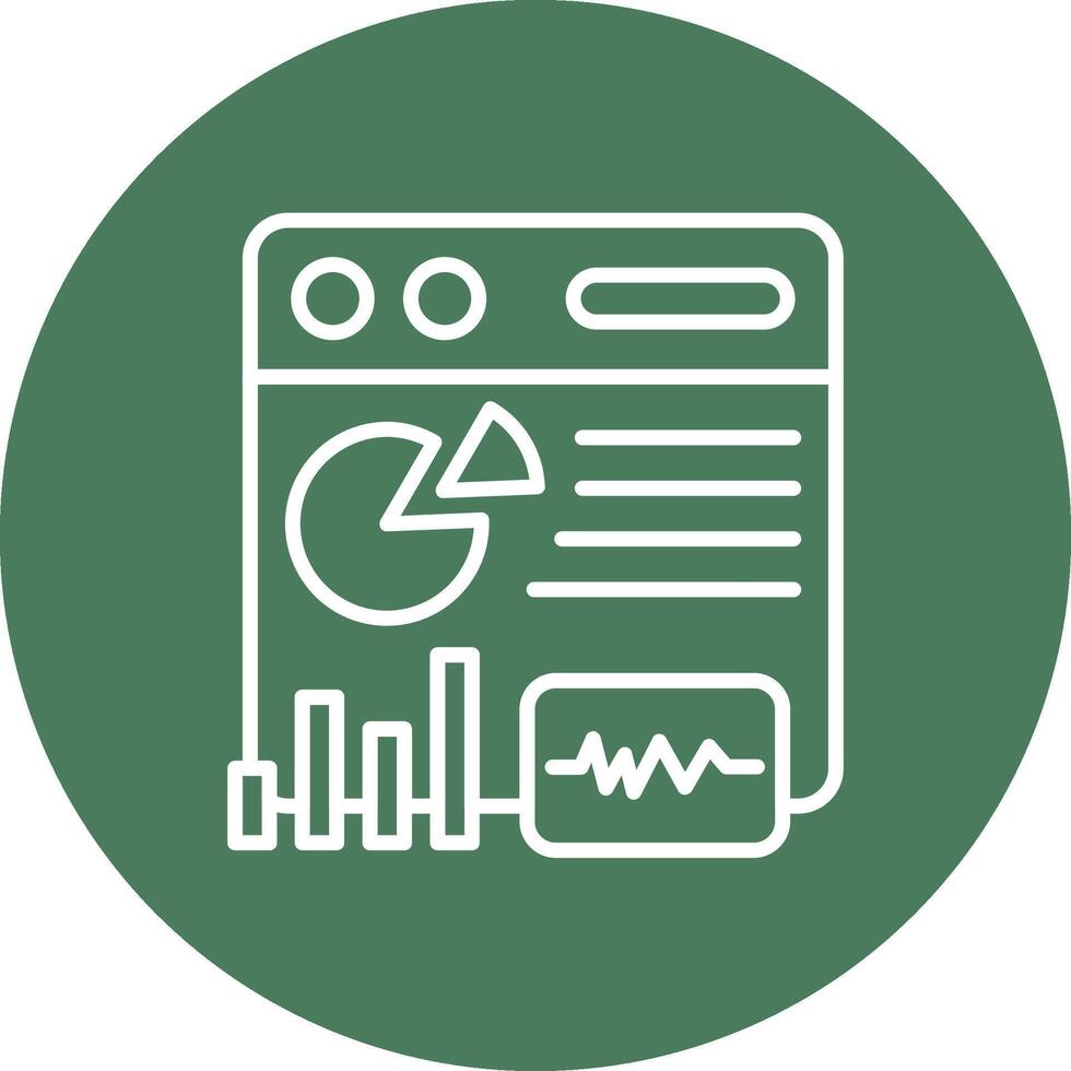 Web Analytics Handcrafted Digital Icon vector