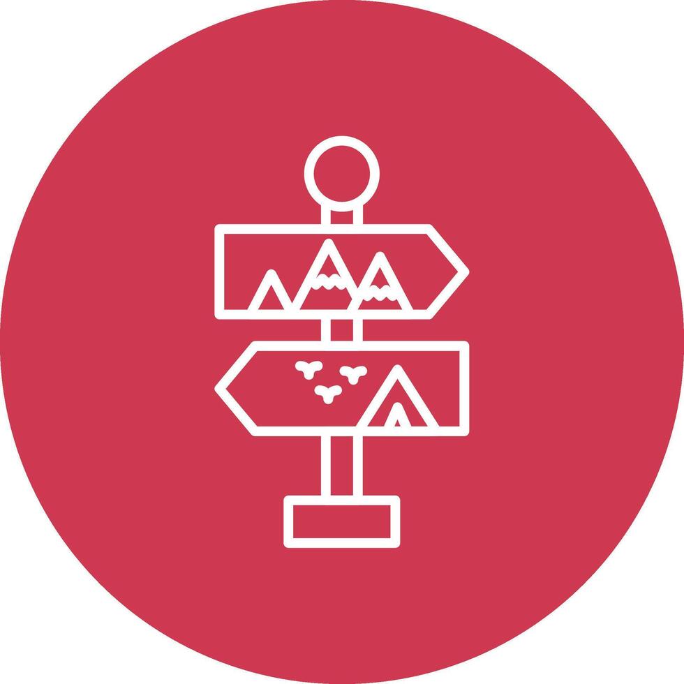 Direction 3D Line Art Piece vector