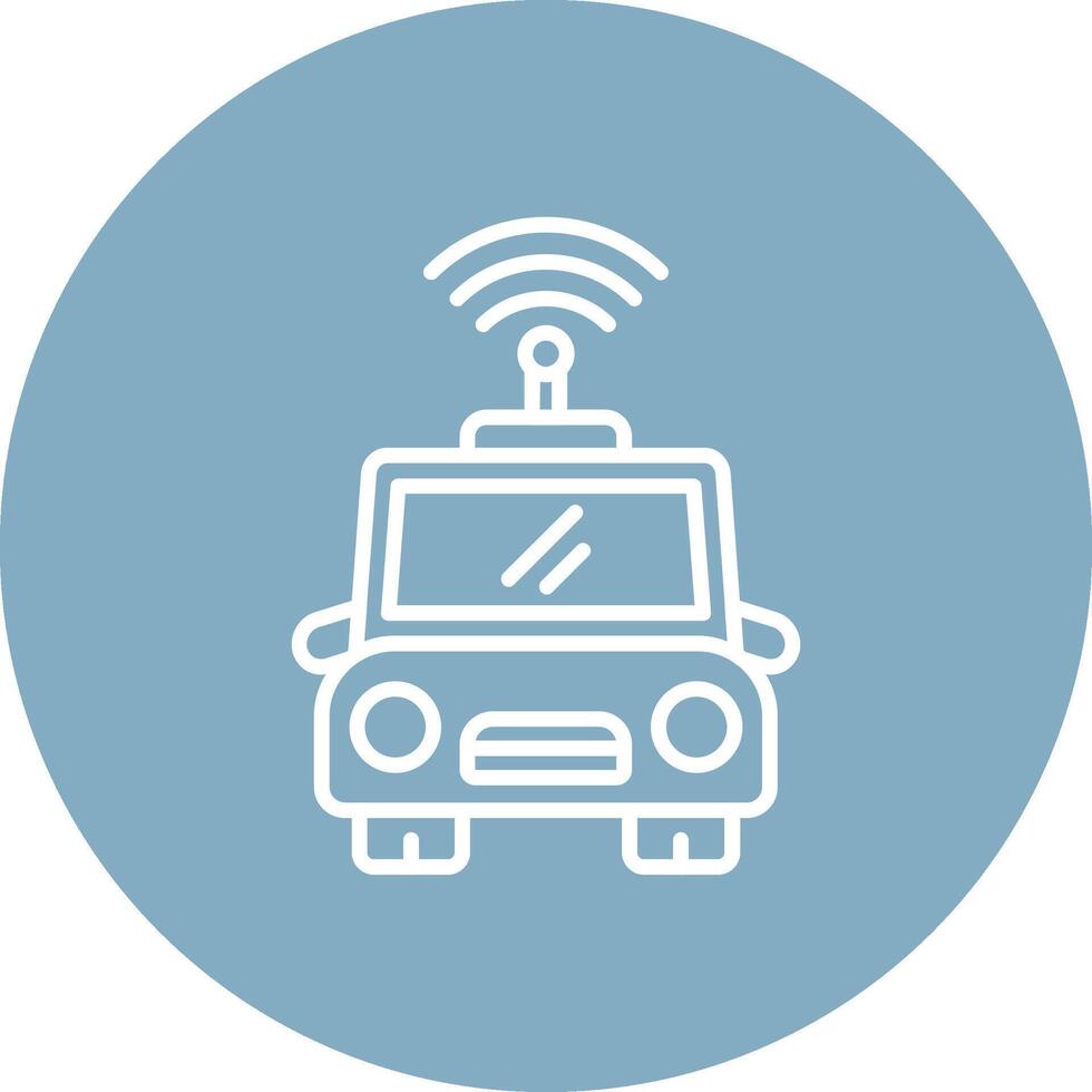 Autonomous Car Interactive Icon Badge vector