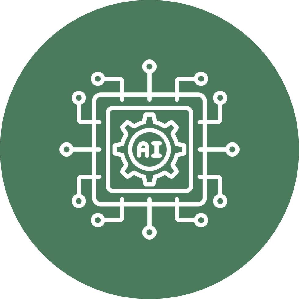 Artificial Intelligence Color Block Design vector