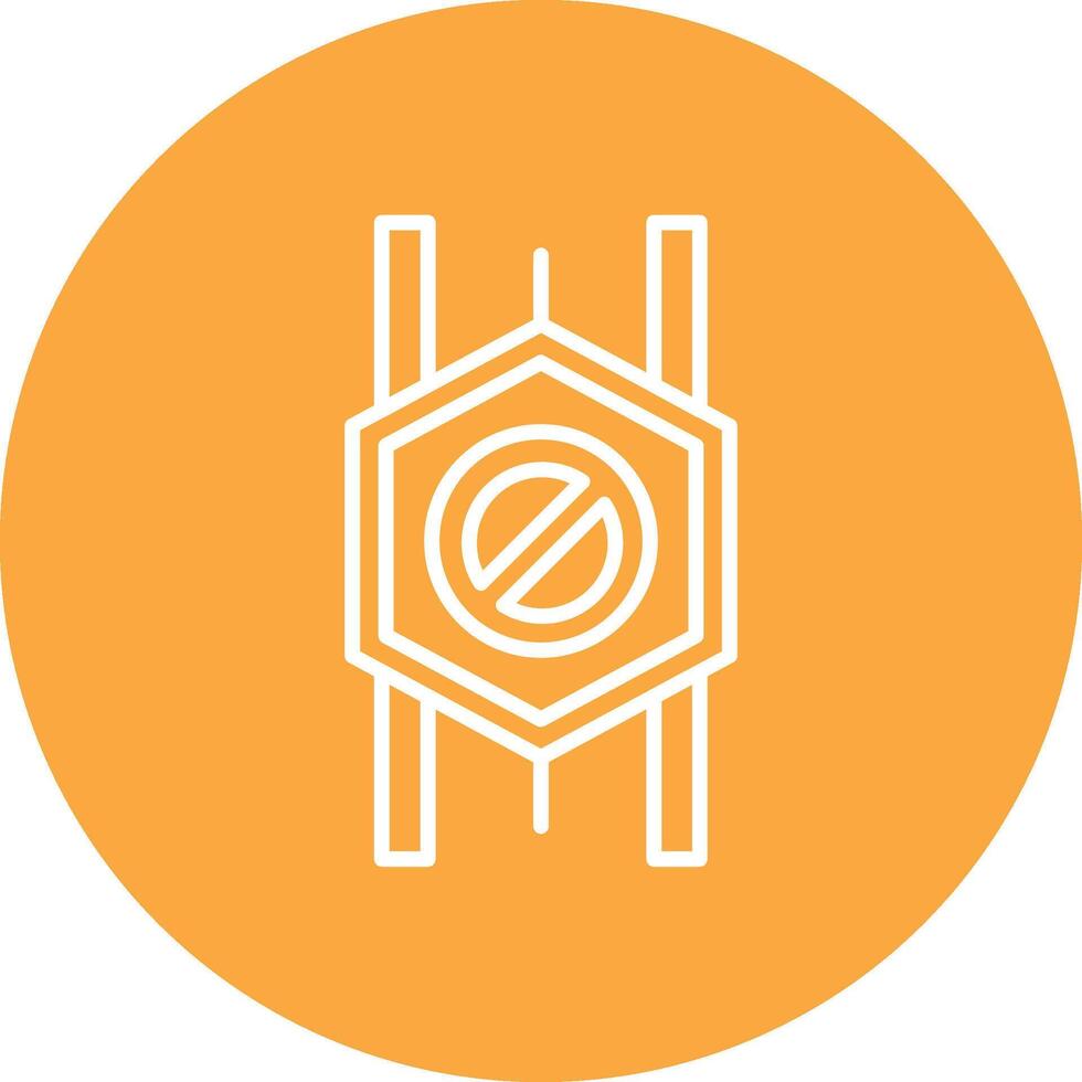 Wrong Way Gradient Style Icon vector