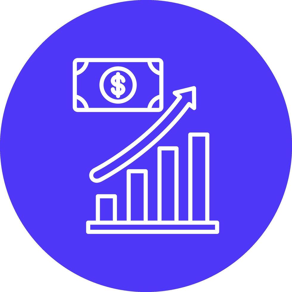 Increase Digital UI Element vector