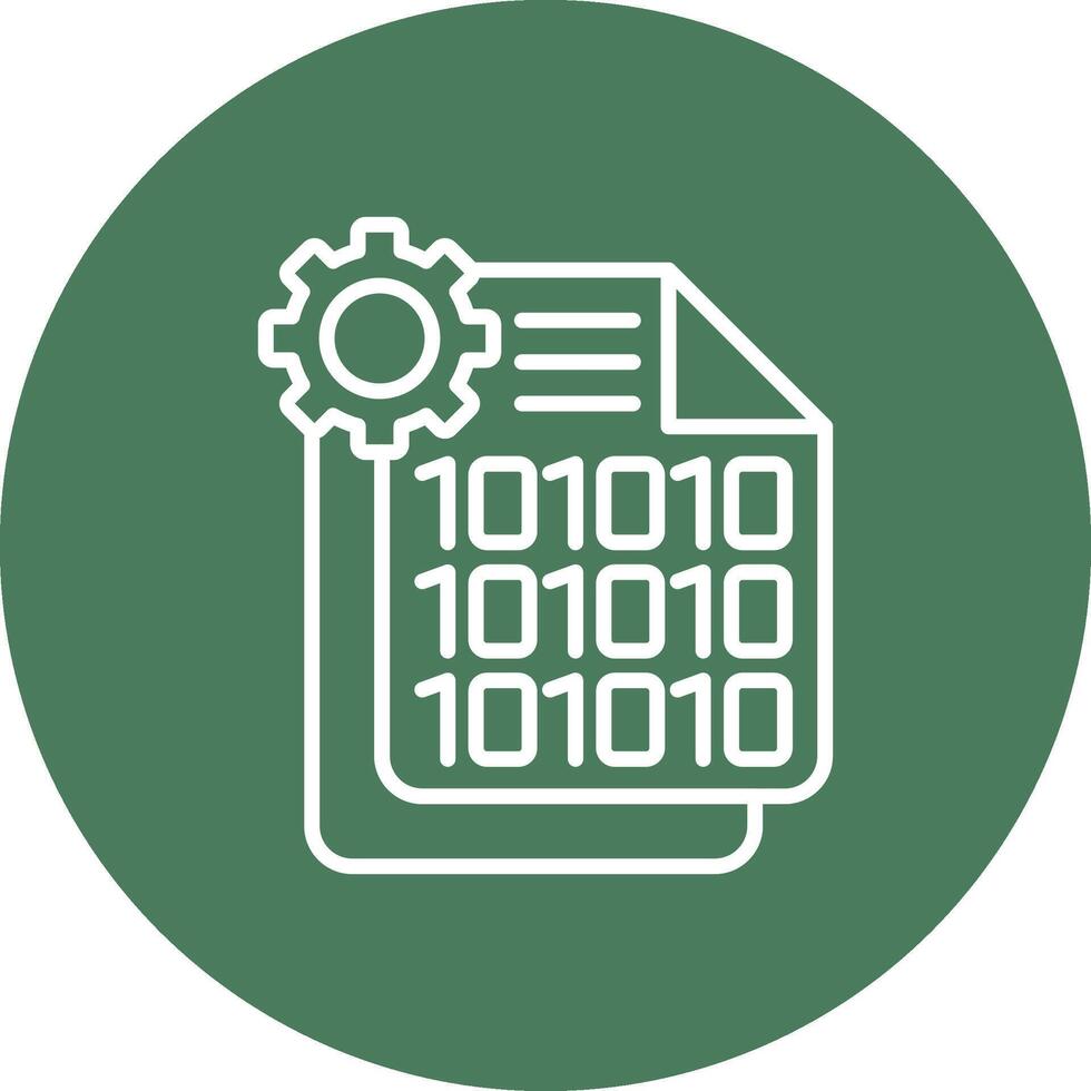 Binary Code Smooth Gradient Icon vector