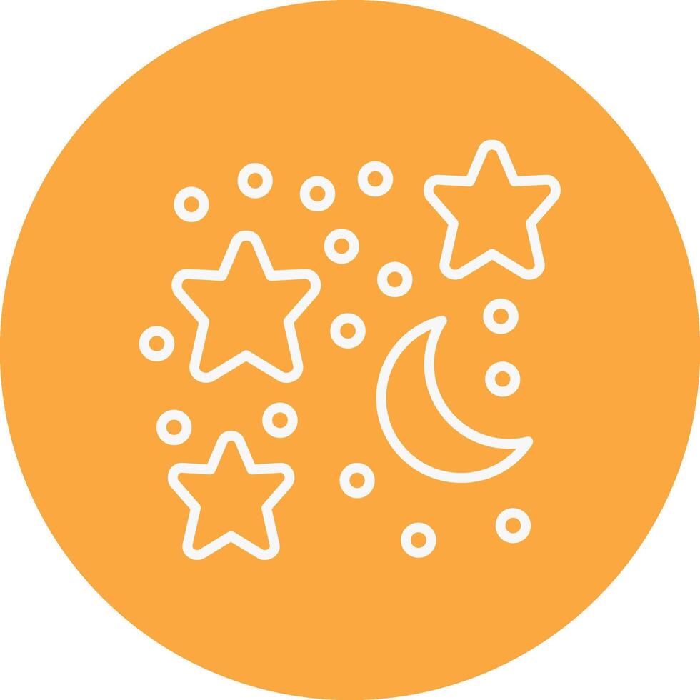 Moon And Stars Responsive Icon Badge vector