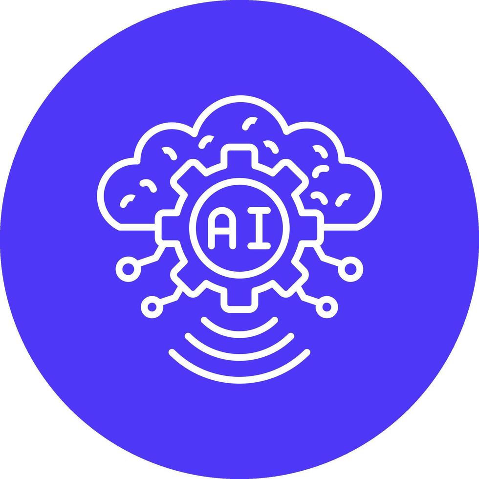 Artificial Intelligence Smooth Gradient Icon vector