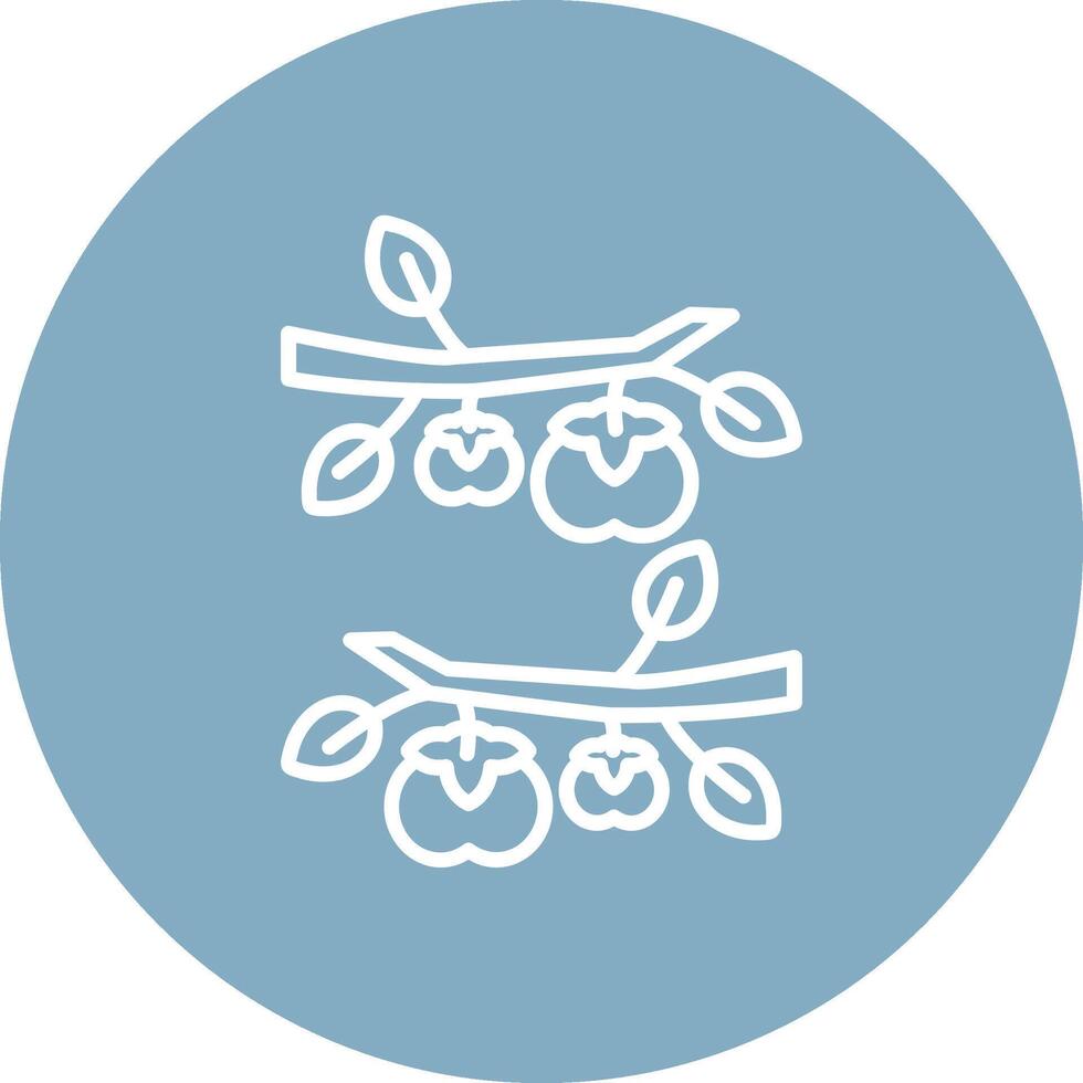 Persimmon Minimalist Graphic vector