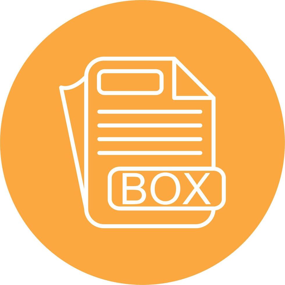 BOX File Format Clean Grid Icon vector