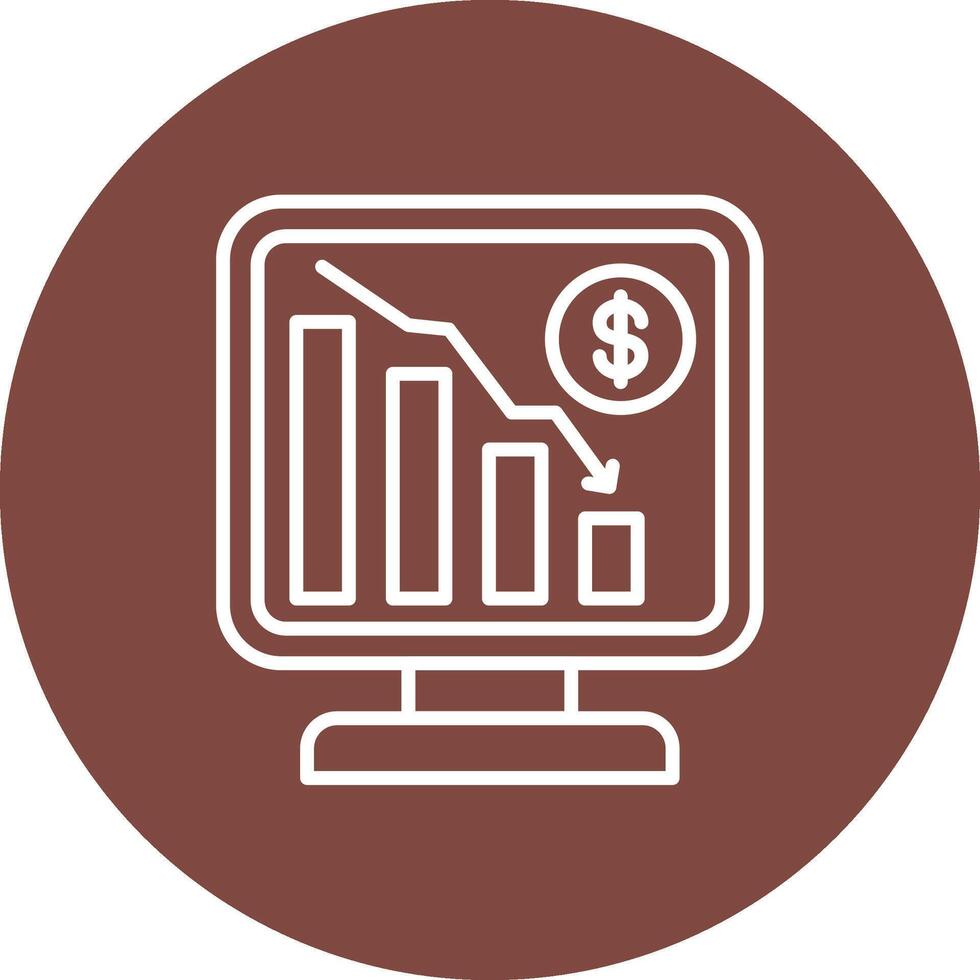 Bar Graph Shadowed Icon Style vector