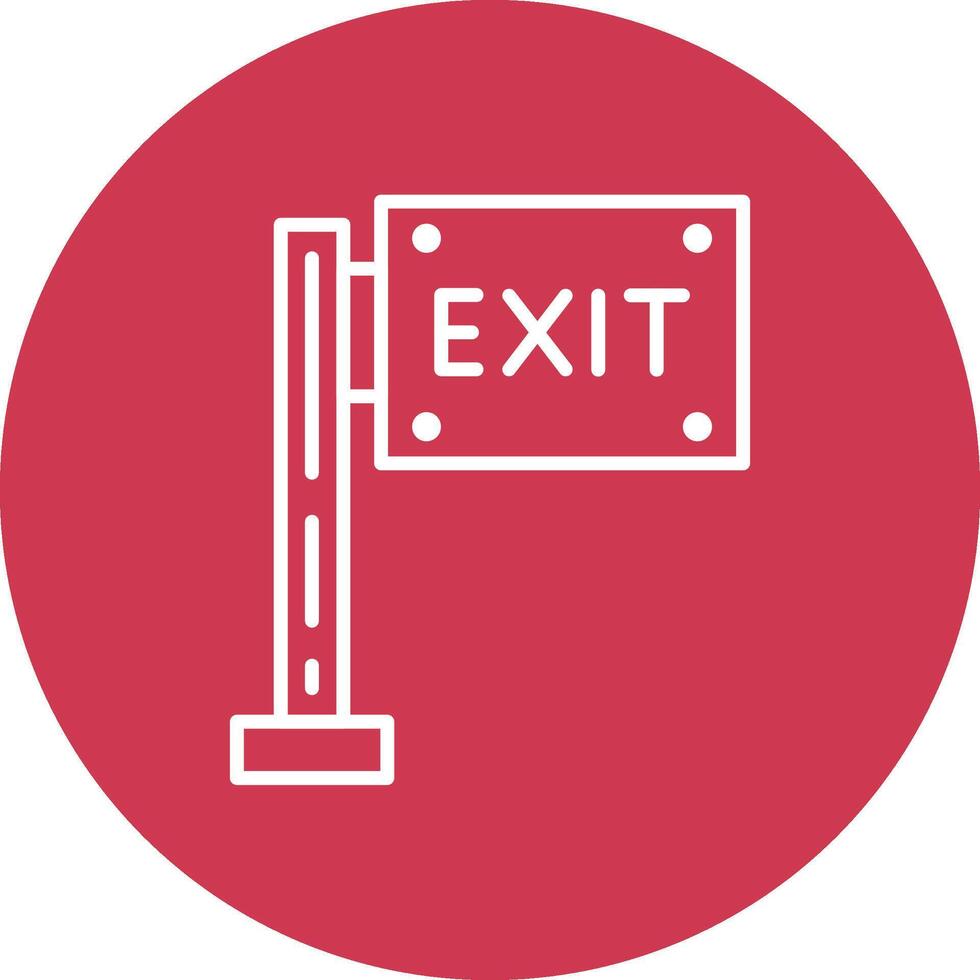 Exit Sharp Edge Symbol vector