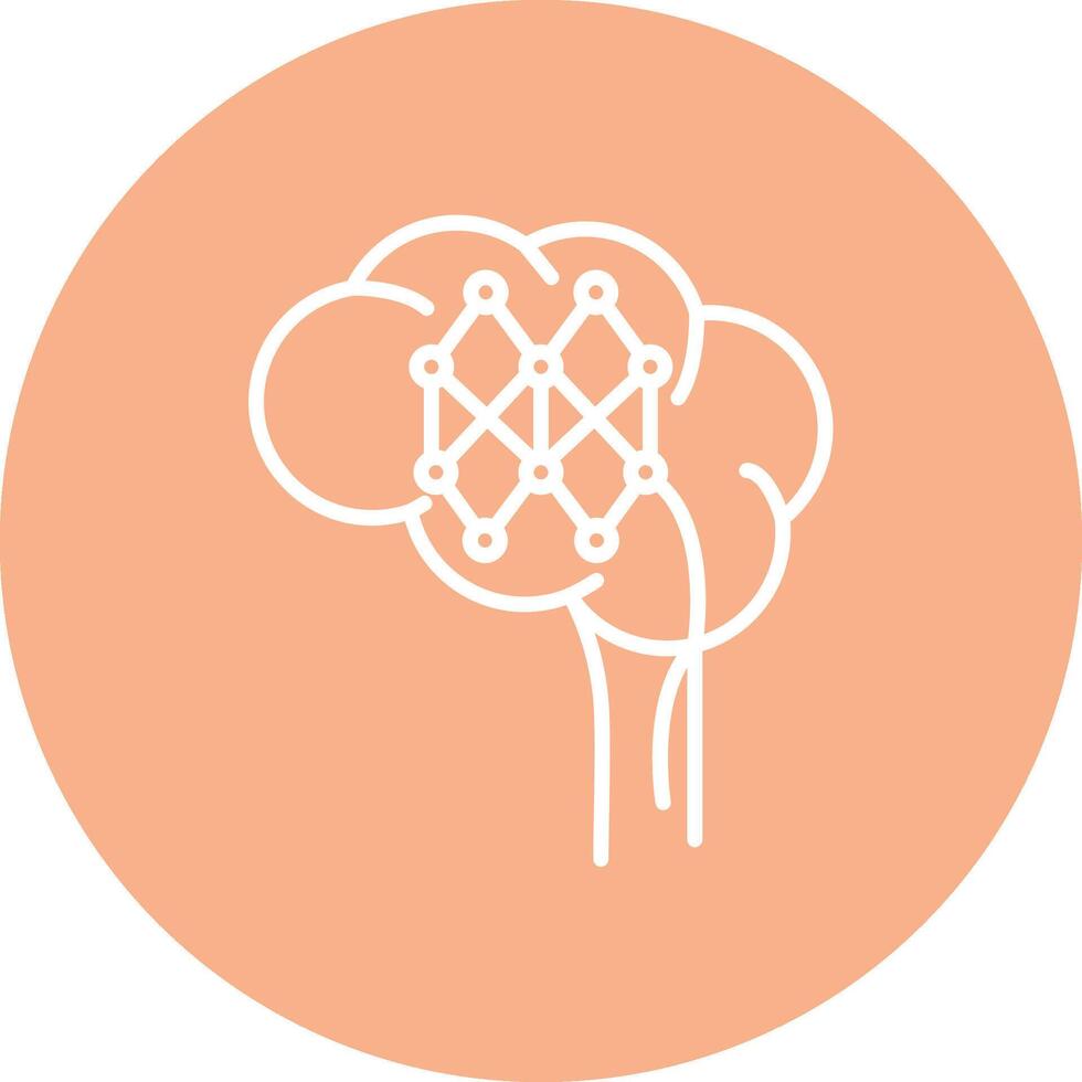 Neural Circuit Solid Fill Design vector