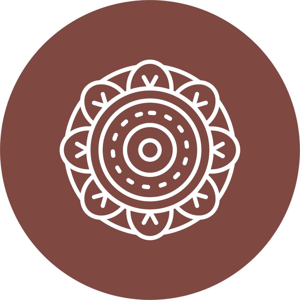 Mandala Solid Fill Design vector