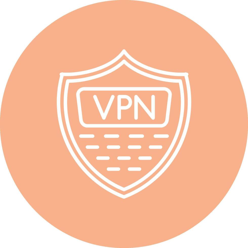 Vpn Clean Grid Icon vector