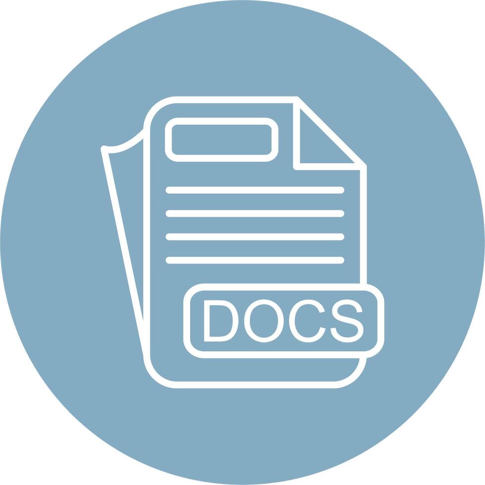 DOCS File Format Cool Tone vector