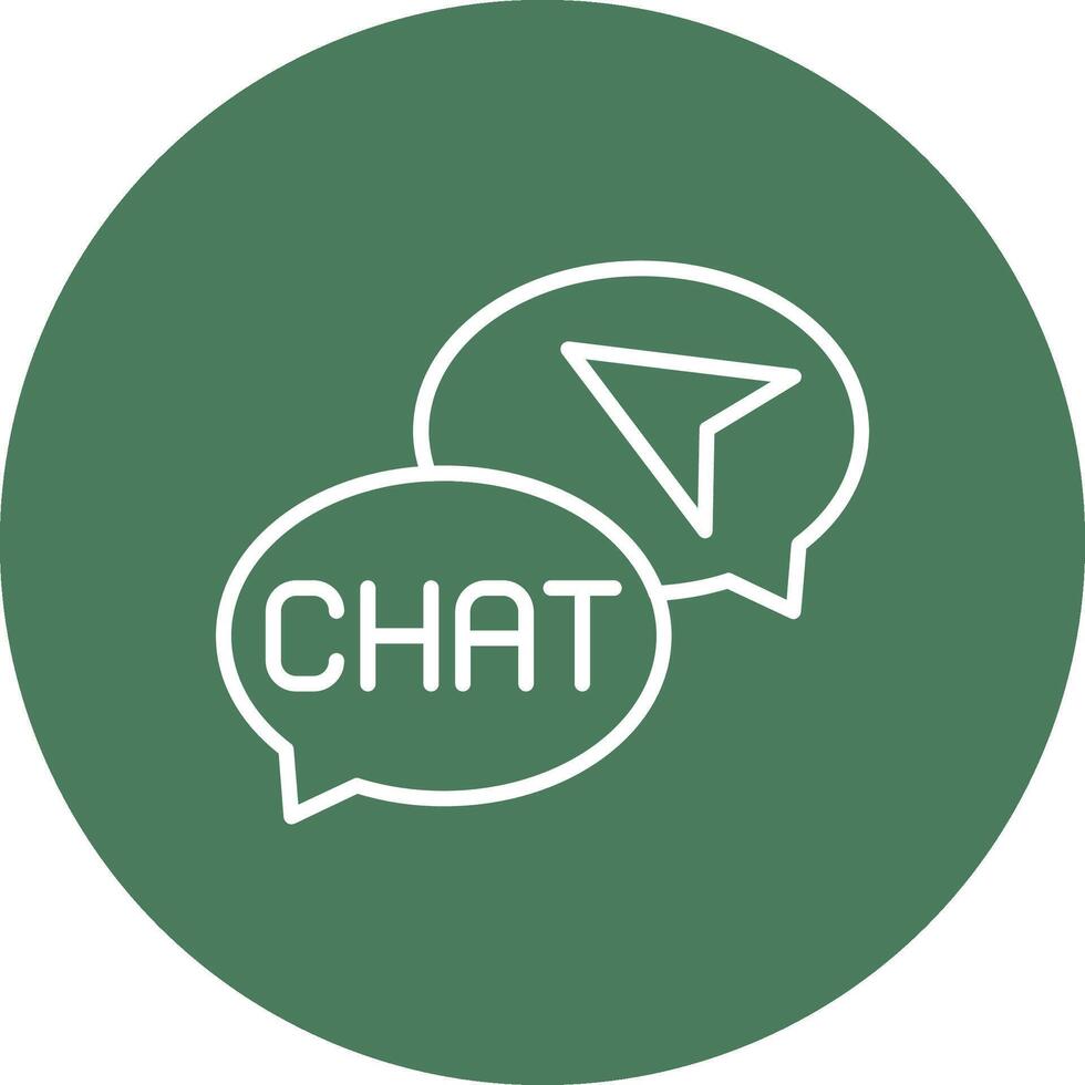 Chat Solid Fill Design vector