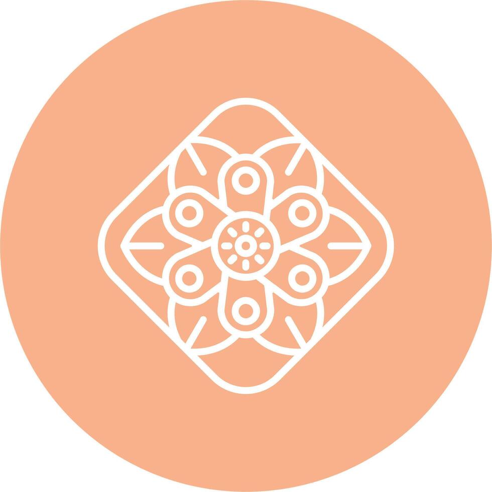 Mandala Outlined App Visual vector