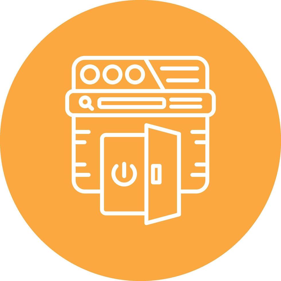 Log Out Interactive Icon Badge vector