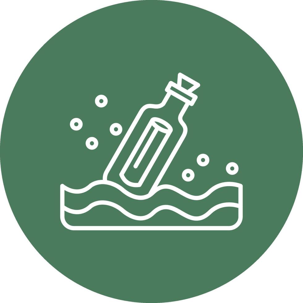 Message In A Bottle Subtle Shadow Icon vector