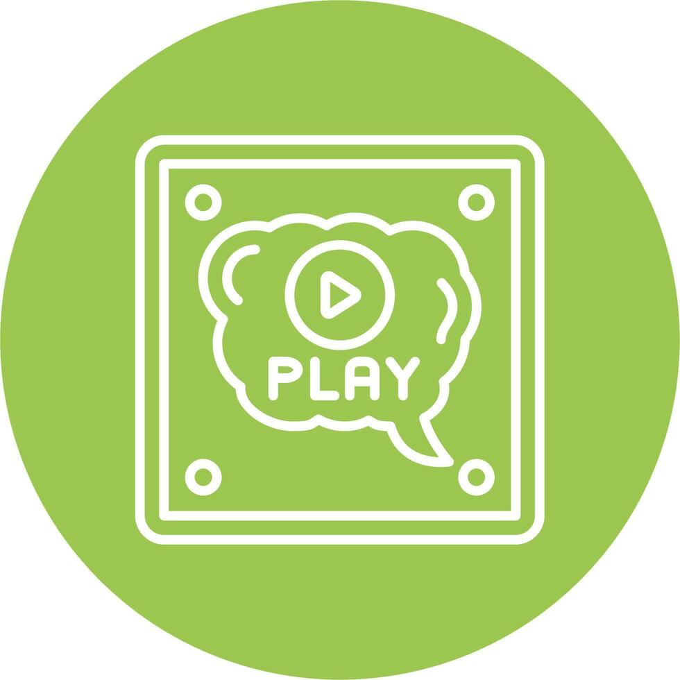 Play Handcrafted Digital Icon vector