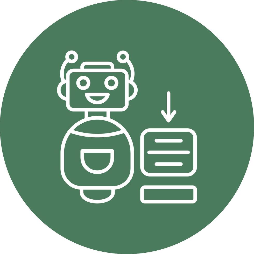 Bot Dark Theme Element vector