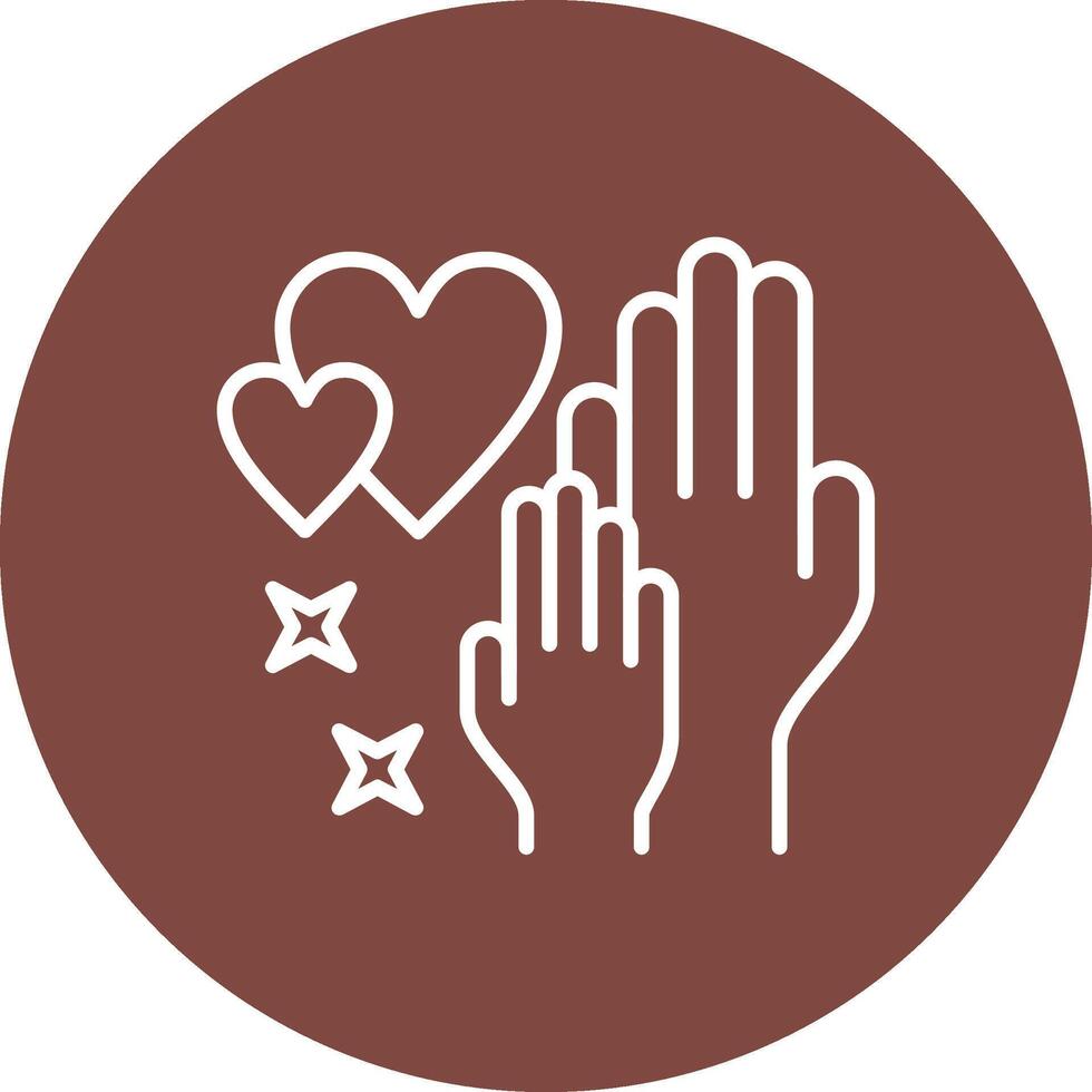Hands Shadowed Icon Style vector