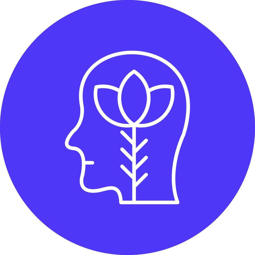 Mindfulness Clean Grid Icon vector